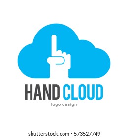 CLOUD HAND LOGO ICON SYMBOL