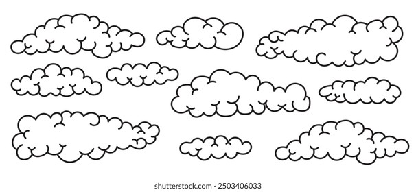 cloud handrawn vector design black and white