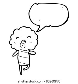 cloud head creature sticking out tongue
