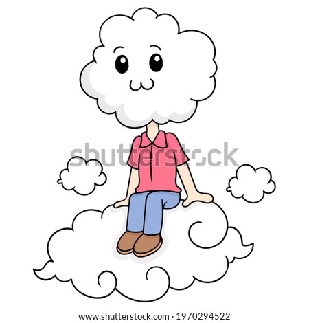 Similar – Image, Stock Photo Clouds in the head