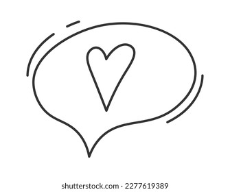 Cloud with heart emoji flat icon. Vector illustration