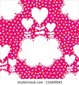 The cloud and the heart. Seamless pattern can be used for wallpaper, pattern fills, web page background, surface textures.