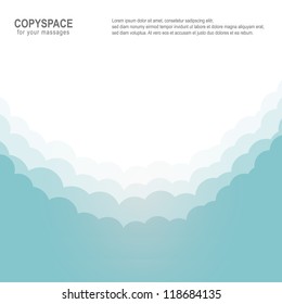cloud heaven blue white isolated copyspace background