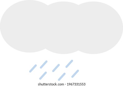 Nube de lluvia pesada, ilustración de icono, vector sobre fondo blanco