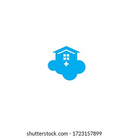 Cloud home care concept logo icon illustration