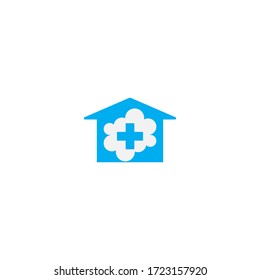Cloud home care concept logo icon illustration
