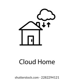 Icono de diseño en el hogar en la nube