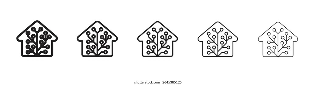 Cloud-Home-Symbol, Vektorgrafik einzeln