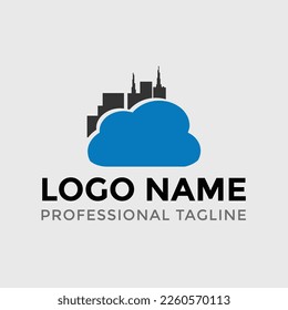 Cloud Home Logo Design Concept