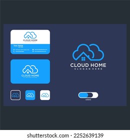 plantilla de diseño gráfico de logotipo de inicio de nube