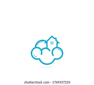 Plantilla de diseño de logotipo de inicio de nube