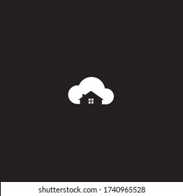 Cloud home stylish logo and icons 