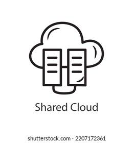 Cloud Hosting Filled Outline Icon Design illustration. Data Symbol on White background EPS 10 File
