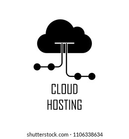cloud hosting icon. Element of Web Development for mobile concept and web apps. Detailed cloud hosting icon can be used for web and mobile. Premium icon on white background