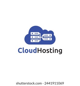 Cloud Hosting Logo Modern Tech
