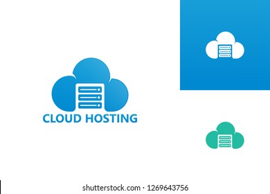 Cloud Hosting Logo Template Design Vector, Emblem, Design Concept, Creative Symbol, Icon