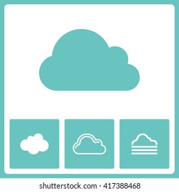 Cloud hosting pictogram. Web vector graphic. Design collection.