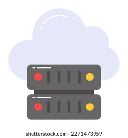 Cloud hosting server vector design, icon of data networking