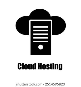 Cloud hosting services. Server database organization. Cloud storage network. Edge computing system. Internet provider services. Vector illustration, flat, clip art