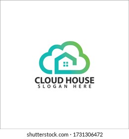 Cloud House Logo Design Modern Template