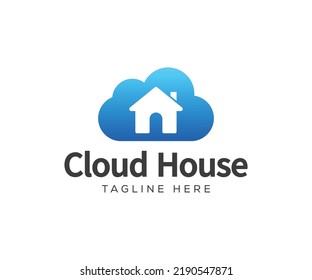 Cloud House Logo. Dream House Logo Template