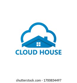 Cloud House Logo Template Design