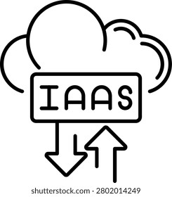 Cloud IaaS Illustration vector Icon Design