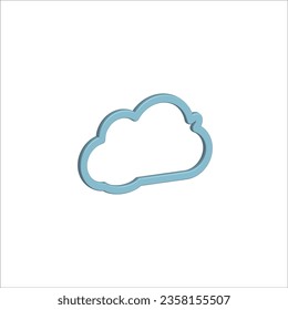 cloud icon 3d vector illustration