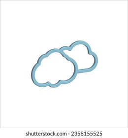 cloud icon 3d vector illustration
