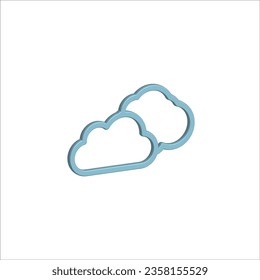 cloud icon 3d vector illustration