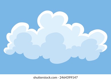 Cloud icon. Abstract white cloudscape icon symbol. Shapes in flat style. Vector cloudy design element