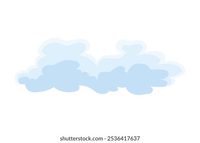 Cloud icon. Abstract white cloudscape icon symbol. Shapes in flat style. Vector cloudy design element