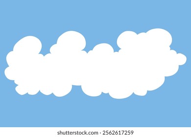 Cloud icon. Abstract white cloudscape icon symbol. Shapes in flat style. Vector cloudy design element