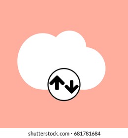 Cloud icon with arrow up and down