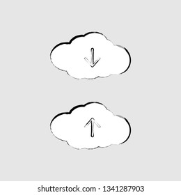 Cloud icon art vector sign