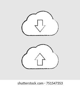 Cloud icon art vector sign