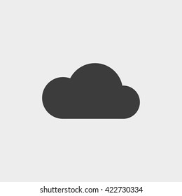Cloud  icon in black color. Vector illustration eps10