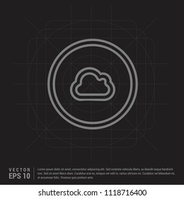 Cloud icon - Black Creative Background - Free vector icon