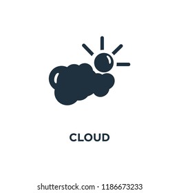 Cloud icon. Black filled vector illustration. Cloud symbol on white background. Can be used in web and mobile.