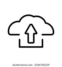 ícone de nuvem linha preta fundo branco nuvem download nuvem globo
