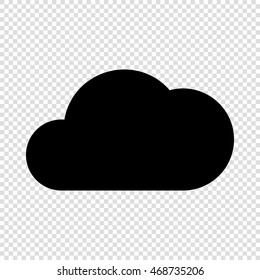 Cloud icon. Black on transparent background.