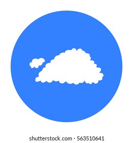 Cloud icon in black style isolated on white background. Weather symbol stock vector illustration