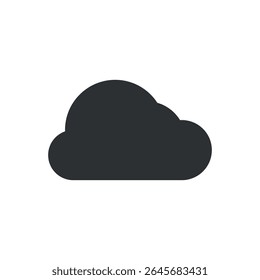 Cloud icon. Black vector illustration.