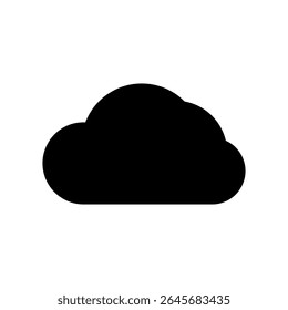 Cloud icon. Black vector illustration.