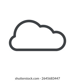 Cloud icon. Black vector illustration.