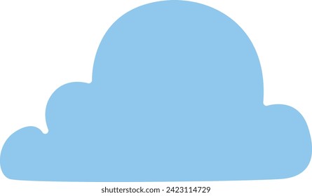 Cloud icon with blue color. Global warming and ecology environtment. Blue cloud isolated icon. Cloud weather symbol stock illustration. Cloud clip art transparent. Image vector illustration design.