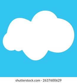 Cloud icon. Blue sky cloud vector isolated on transparent light blue background. Cartoon weather illustration. Fluffy nature environment symbol for web and app.