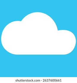 Cloud icon. Blue sky cloud vector isolated on transparent light blue background. Cartoon weather illustration. Fluffy nature environment symbol for web and app.