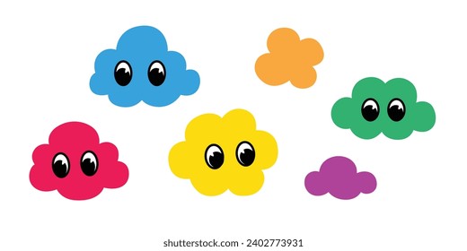 ilustración del doodle del personaje de la caricatura en la nube
