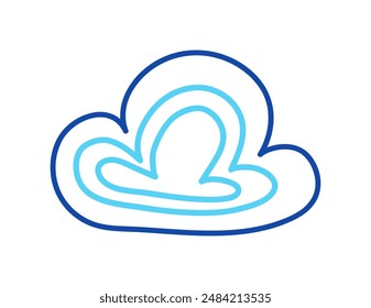 Icono de la nube en estilo de dibujos animados. Ilustración vectorial
